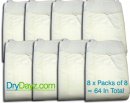 64 x Drydayz All White Adult Nappies Size Large