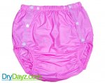 Pink Side Fastening Snap On Plastic Pants