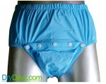 Blue Front Fastening Plastic Adult Pull Up Pants